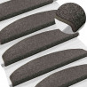 Samoprzylepne maty na schody Półokrąg 15 pcs ciemnoszary