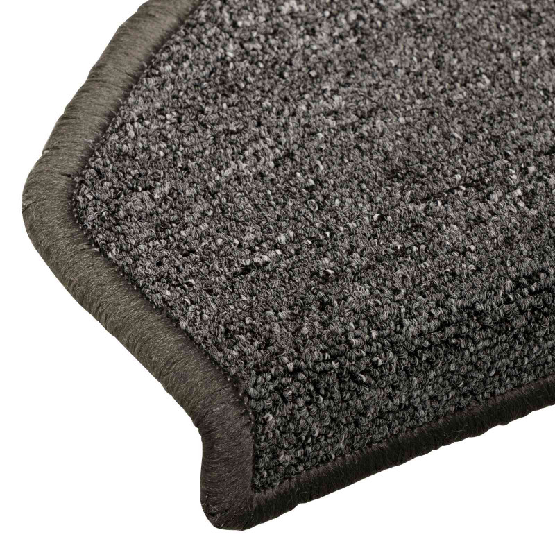 Samoprzylepne maty na schody Półokrąg 15 pcs ciemnoszary