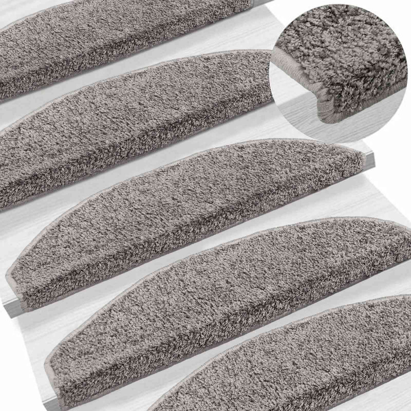 Samoprzylepne maty na schody 15 pcs Szary 80 x 24,5 x 3,5 cm