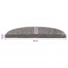 Samoprzylepne maty na schody 15 pcs Szary 80 x 24,5 x 3,5 cm