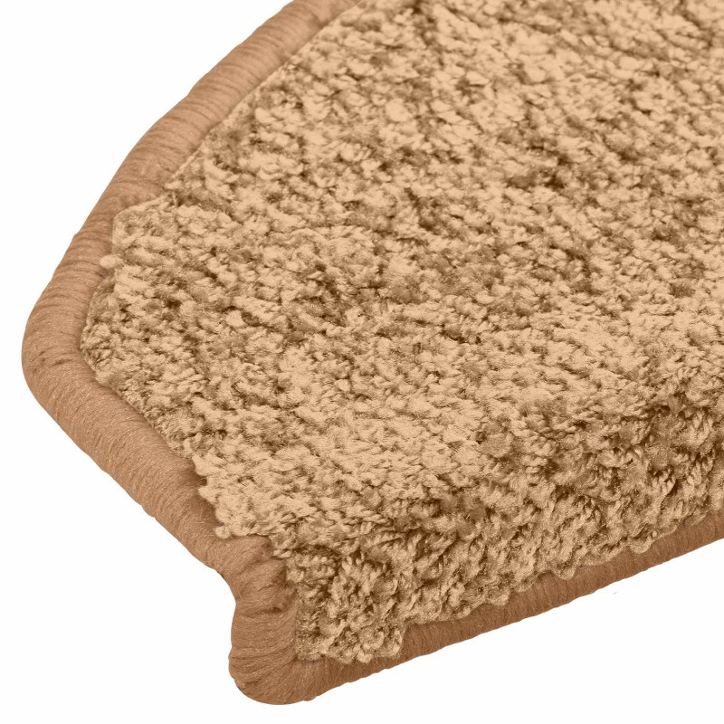 Samoprzylepne maty na schody 15 pcs Beżowy 80 x 24,5 x 3,5 cm