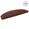 Samoprzylepne maty na schody 15 pcs brązowy 80 x 24,5 x 3,5 cm