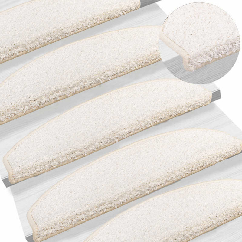 Samoprzylepne maty na schody 15 pcs Biały 80 x 24,5 x 3,5 cm