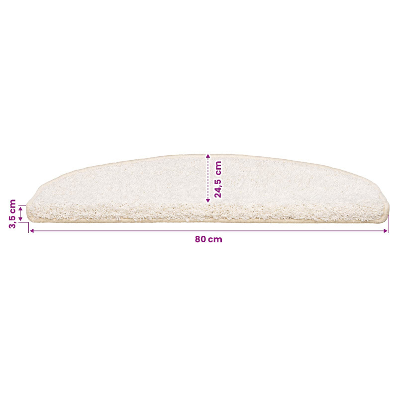Samoprzylepne maty na schody 15 pcs Biały 80 x 24,5 x 3,5 cm