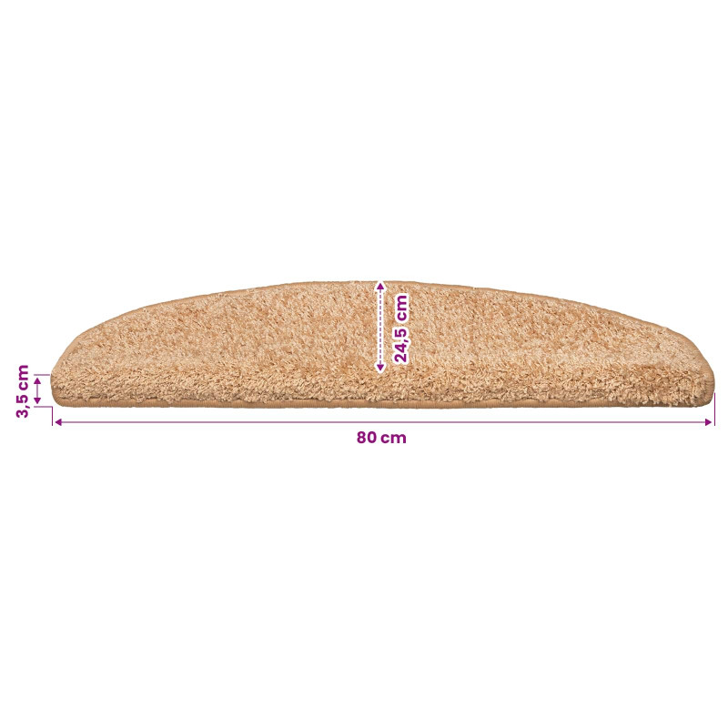 Samoprzylepne maty na schody 15 pcs złoty 80 x 24,5 x 3,5 cm