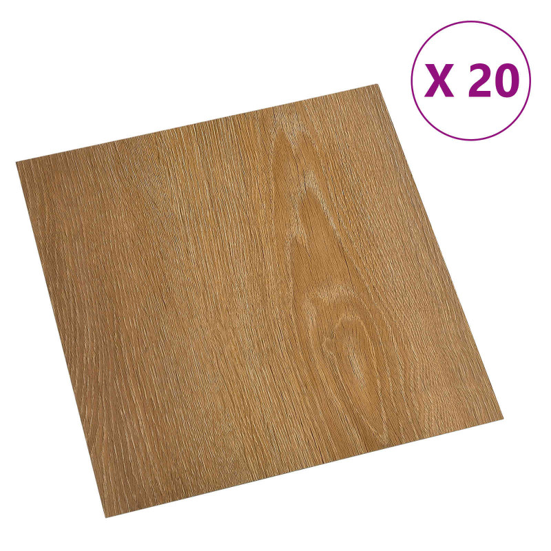 Samoprzylepne Deski Podłogowe 30,5 x 30,5 cm 20 pcs PVC drewno
