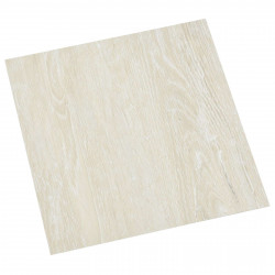 Samoprzylepne Deski Podłogowe 30,5 x 30,5 cm 20 pcs PVC kremowy
