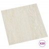 Samoprzylepne Deski Podłogowe 30,5 x 30,5 cm 20 pcs PVC kremowy