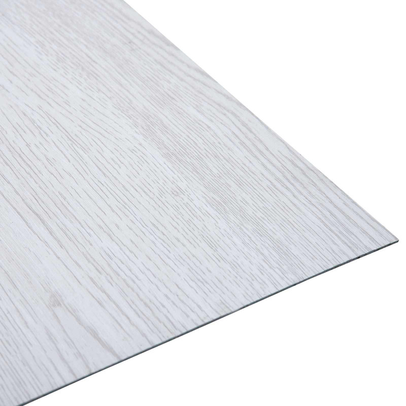 Samoprzylepne Deski Podłogowe 30,5 x 30,5 cm 20 pcs PVC Biały