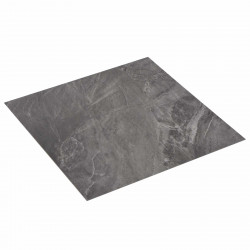 Samoprzylepne Deski Podłogowe 30,5 x 30,5 cm 20 pcs PVC Czarny