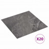 Samoprzylepne Deski Podłogowe 30,5 x 30,5 cm 20 pcs PVC Czarny