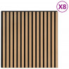 Panele ścienne 8 pcs naturalny 60,5 x 60 cm