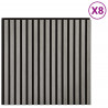 Panele ścienne 8 pcs Szary 60,5 x 60 cm