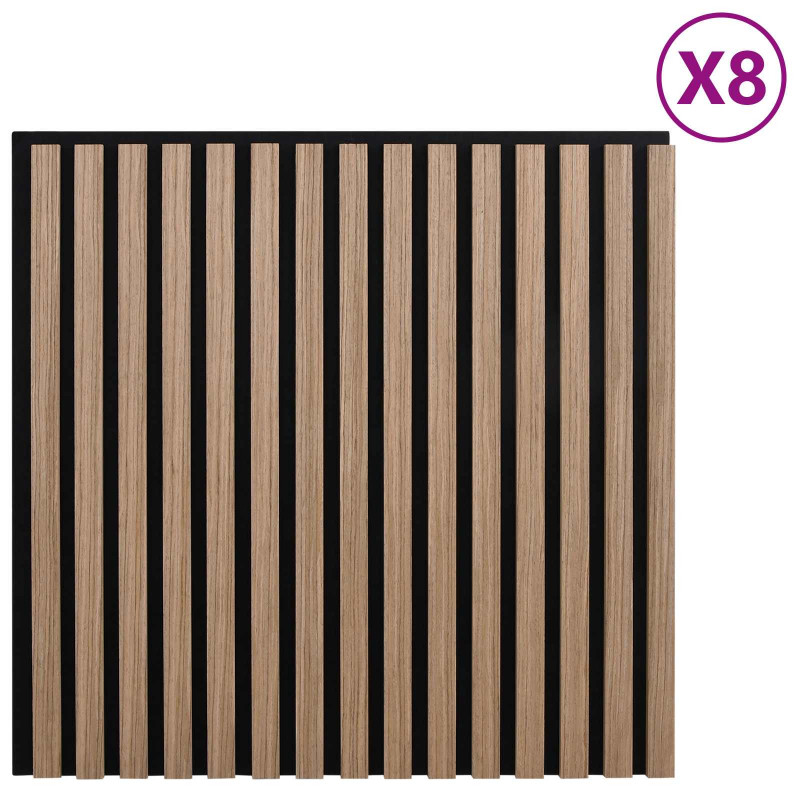 Panele ścienne 8 pcs brązowy 60,5 x 60 cm