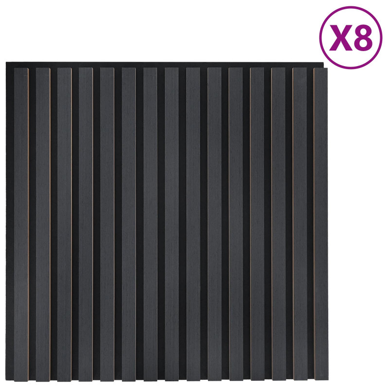 Panele ścienne 8 pcs antracytowy 60,5 x 60 cm