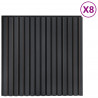 Panele ścienne 8 pcs antracytowy 60,5 x 60 cm