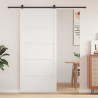 Drzwi do stodoły Biały 100 x 2,5 x 208 cm Lite drewno sosnowe
