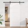 Drzwi do stodoły Biały 100 x 2,5 x 208 cm Lite drewno sosnowe