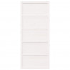 Drzwi do stodoły Biały 100 x 2,5 x 208 cm Lite drewno sosnowe