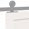 Drzwi do stodoły Biały 100 x 2,5 x 208 cm Lite drewno sosnowe