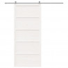 Drzwi do stodoły Biały 100 x 2,5 x 208 cm Lite drewno sosnowe