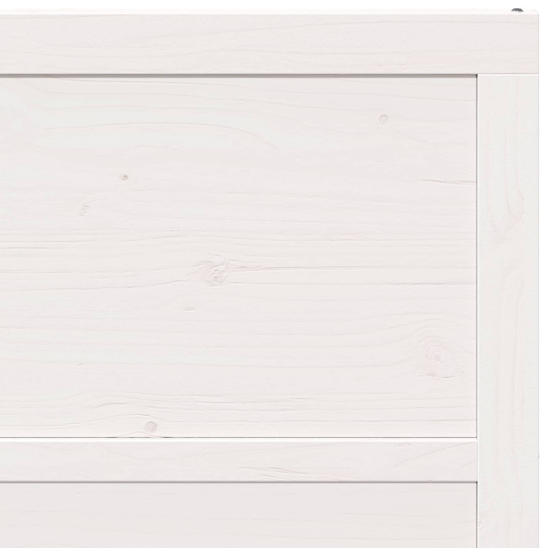 Drzwi do stodoły Biały 90 x 2,5 x 208 cm Lite drewno sosnowe