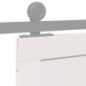 Drzwi do stodoły Biały 90 x 2,5 x 208 cm Lite drewno sosnowe