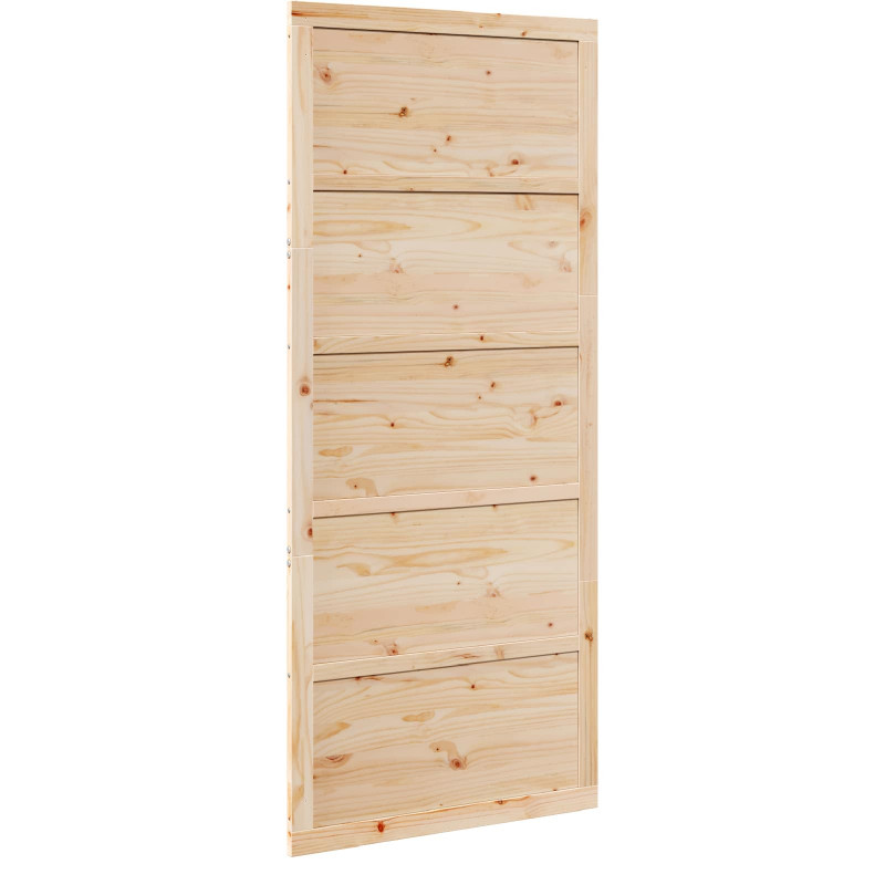 Drzwi do stodoły naturalny 80 x 2,5 x 208 cm