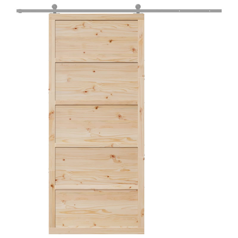 Drzwi do stodoły naturalny 80 x 2,5 x 208 cm