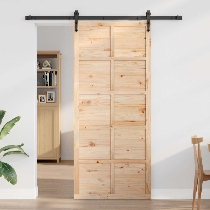 Drzwi do stodoły naturalny 100 x 2,5 x 208 cm