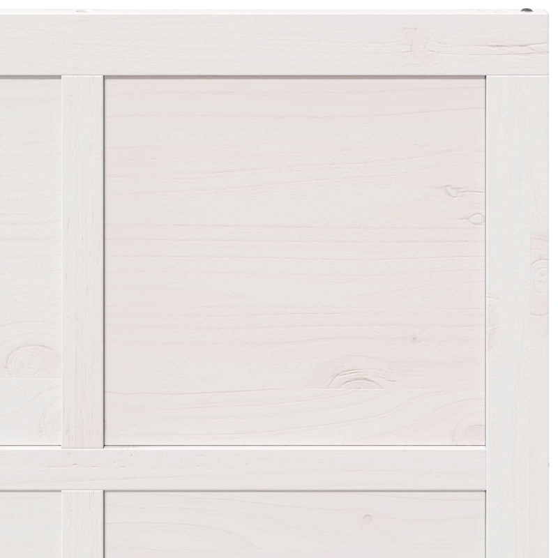 Drzwi do stodoły Biały 100 x 2,5 x 208 cm Lite drewno sosnowe