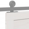 Drzwi do stodoły Biały 100 x 2,5 x 208 cm Lite drewno sosnowe
