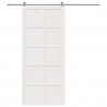 Drzwi do stodoły Biały 100 x 2,5 x 208 cm Lite drewno sosnowe