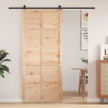 Drzwi do stodoły naturalny 80 x 2,5 x 208 cm