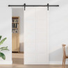 Drzwi do stodoły Biały 80 x 2,5 x 208 cm Lite drewno sosnowe