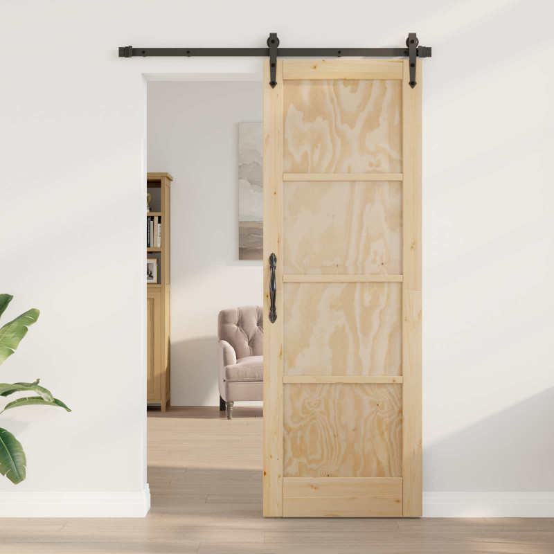 Drzwi wewnętrzne naturalny 73,5 x 211 cm sklejka