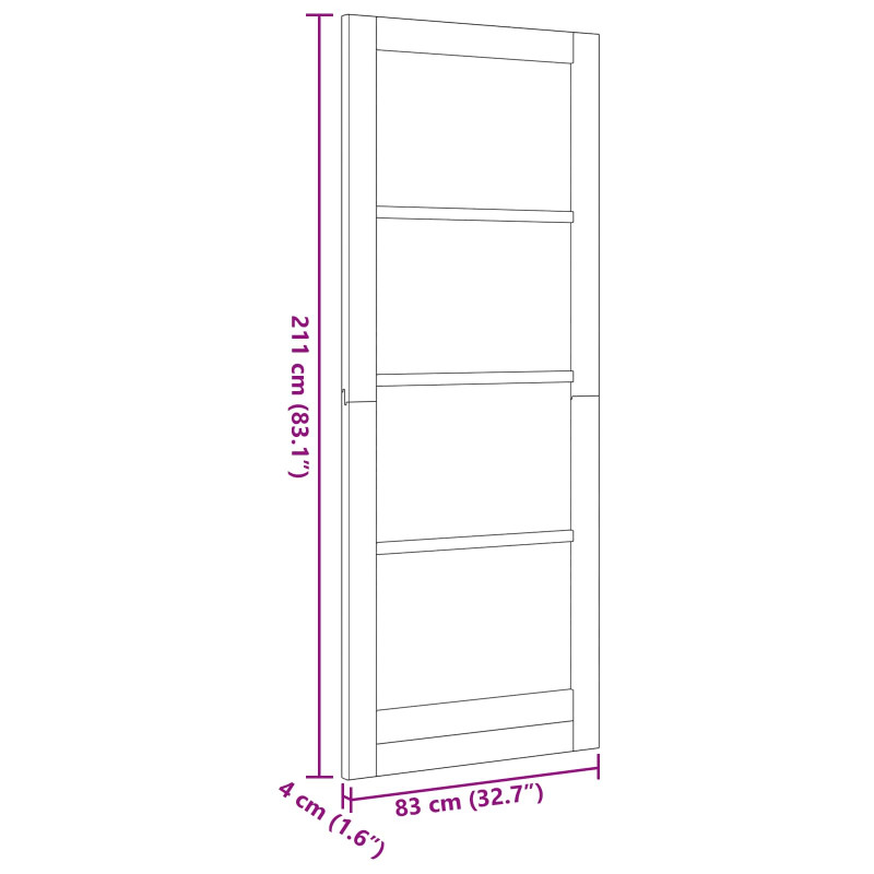 Drzwi wewnętrzne naturalny 83 x 211 cm sklejka