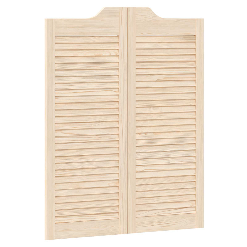 Drzwi wahadłowe 2 pcs naturalny Lite drewno sosnowe