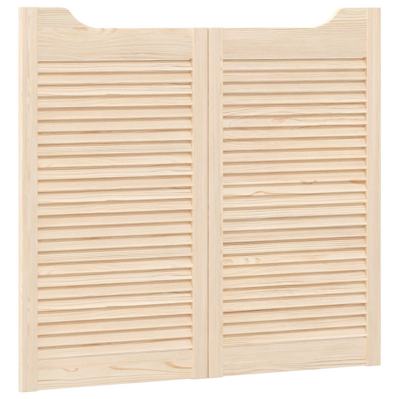 Drzwi wahadłowe 2 pcs naturalny Lite drewno sosnowe