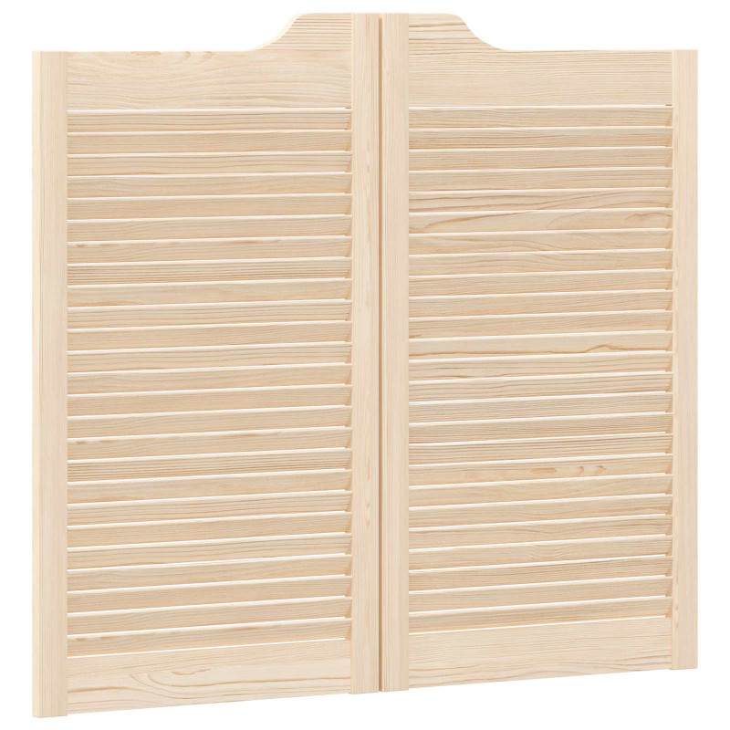 Drzwi wahadłowe 2 pcs naturalny Lite drewno sosnowe