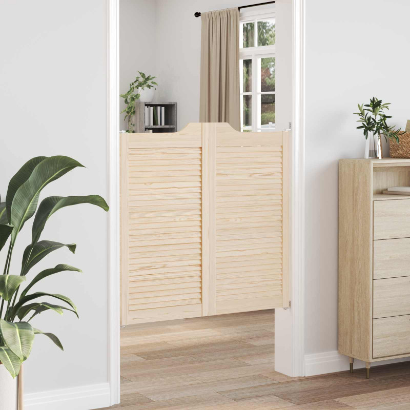 Drzwi wahadłowe 2 pcs naturalny Lite drewno sosnowe