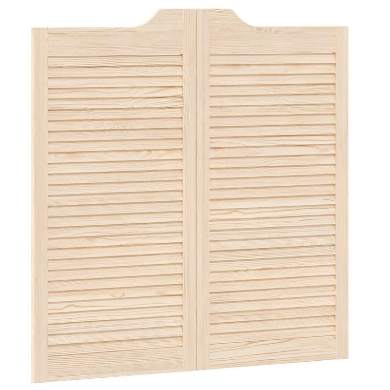 Drzwi wahadłowe 2 pcs naturalny Lite drewno sosnowe
