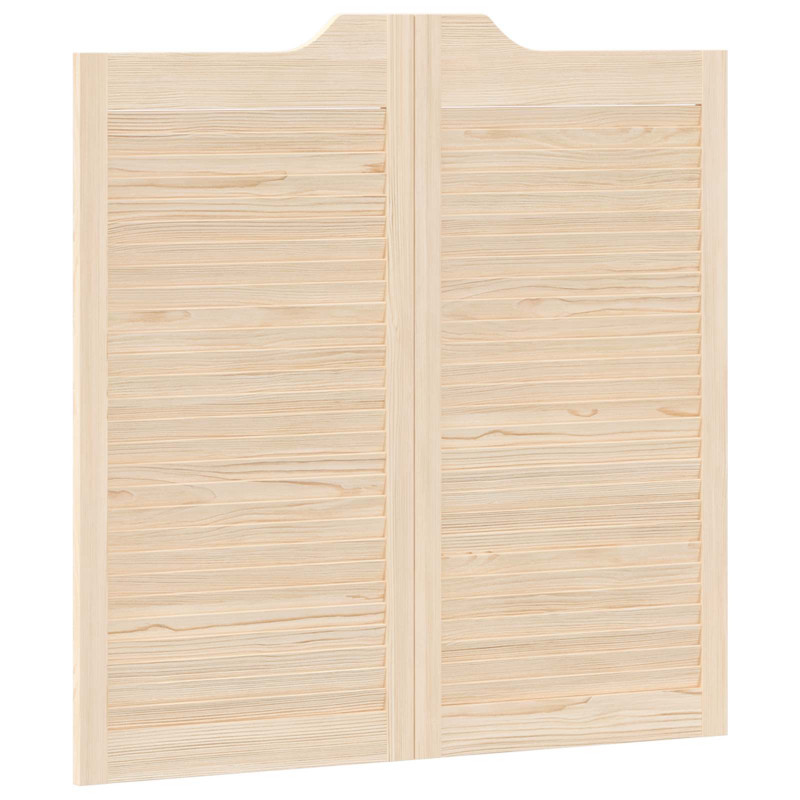 Drzwi wahadłowe 2 pcs naturalny Lite drewno sosnowe