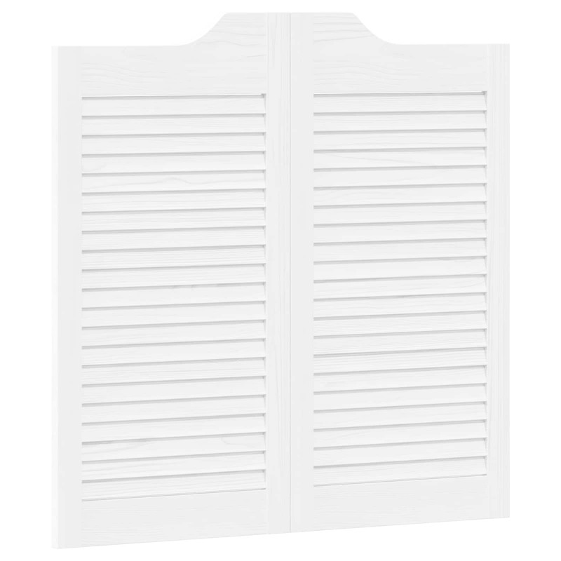 Drzwi wahadłowe 2 pcs Biały Lite drewno sosnowe