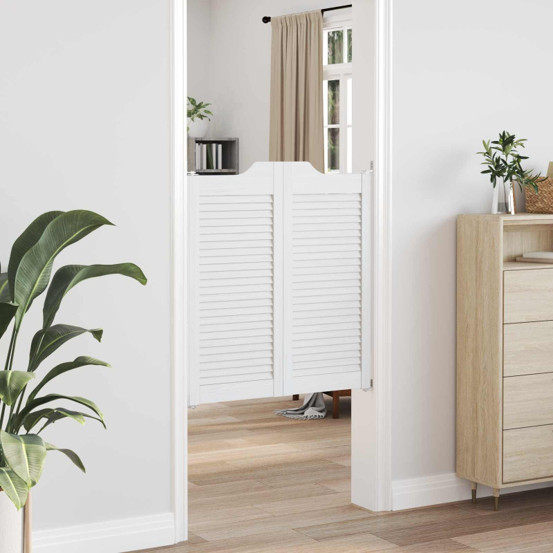 Drzwi wahadłowe 2 pcs Biały Lite drewno sosnowe
