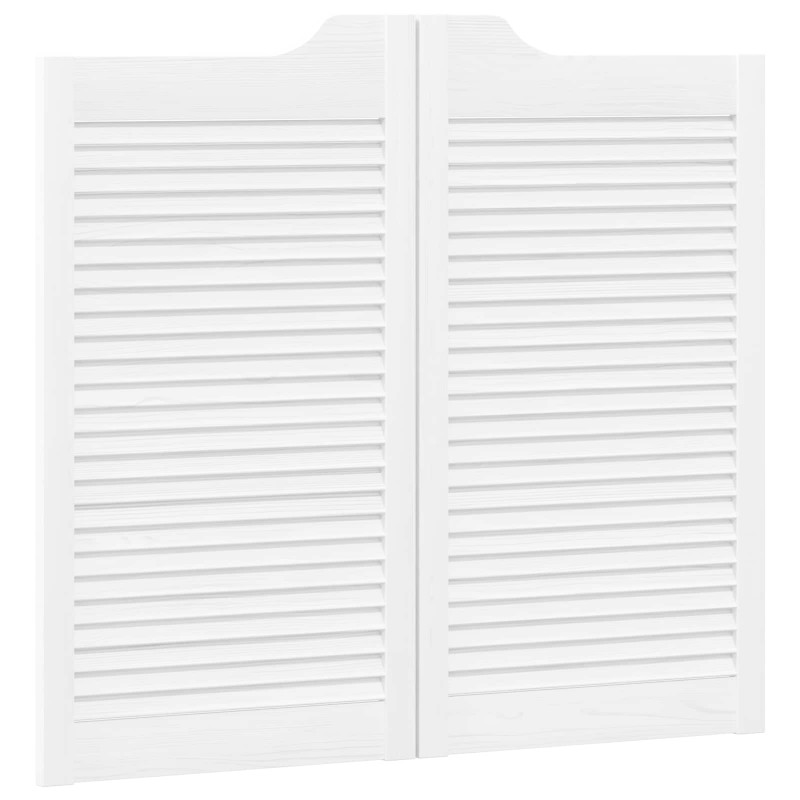 Drzwi wahadłowe 2 pcs Biały Lite drewno sosnowe