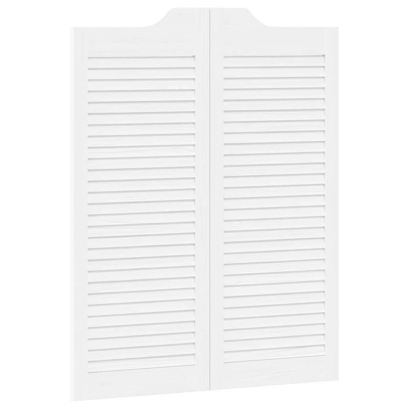 Drzwi wahadłowe Biały 100 x 40 cm Lite drewno sosnowe