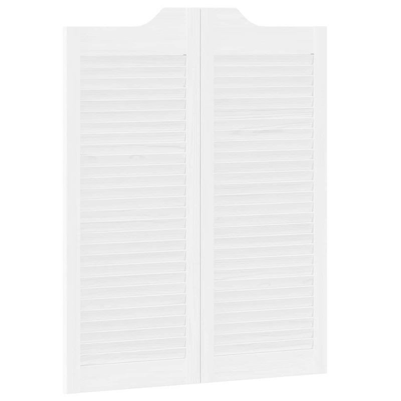 Drzwi wahadłowe Biały 100 x 40 cm Lite drewno sosnowe