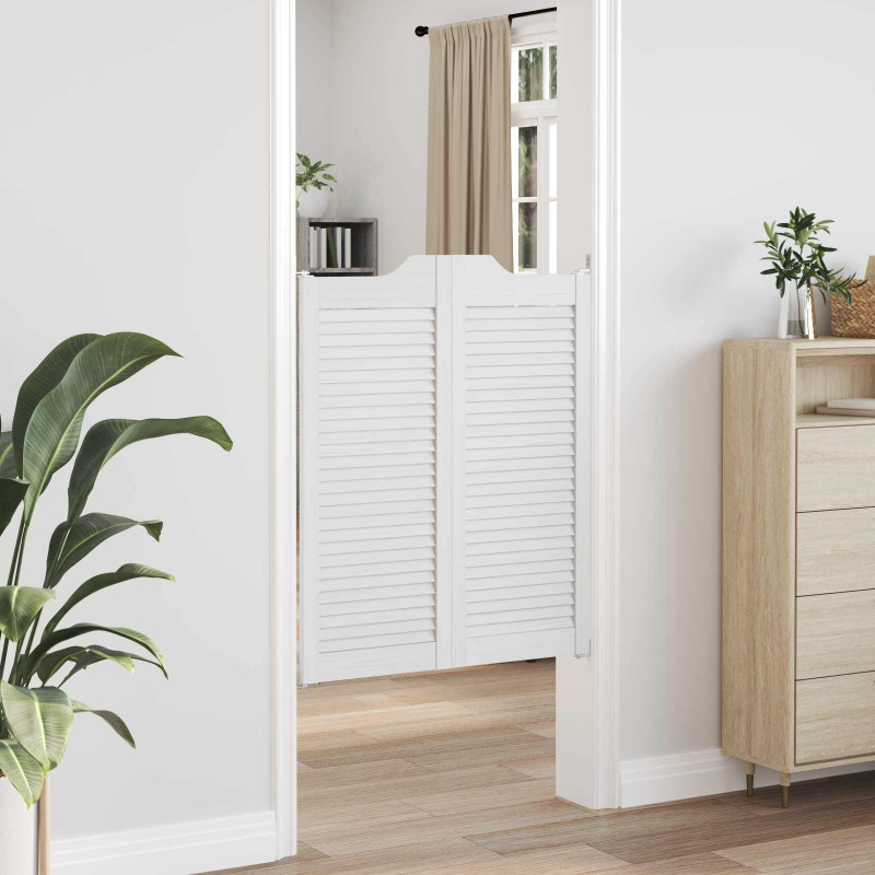 Drzwi wahadłowe 2 pcs Biały Lite drewno sosnowe