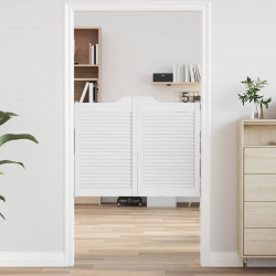 Drzwi wahadłowe 2 pcs Biały Lite drewno sosnowe